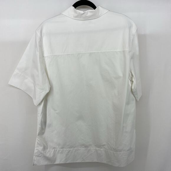 COS Size EURO 34 US 4 / S Cotton Rubab Tunic Top White Resort Wear Minimalist - Picture 3 of 8